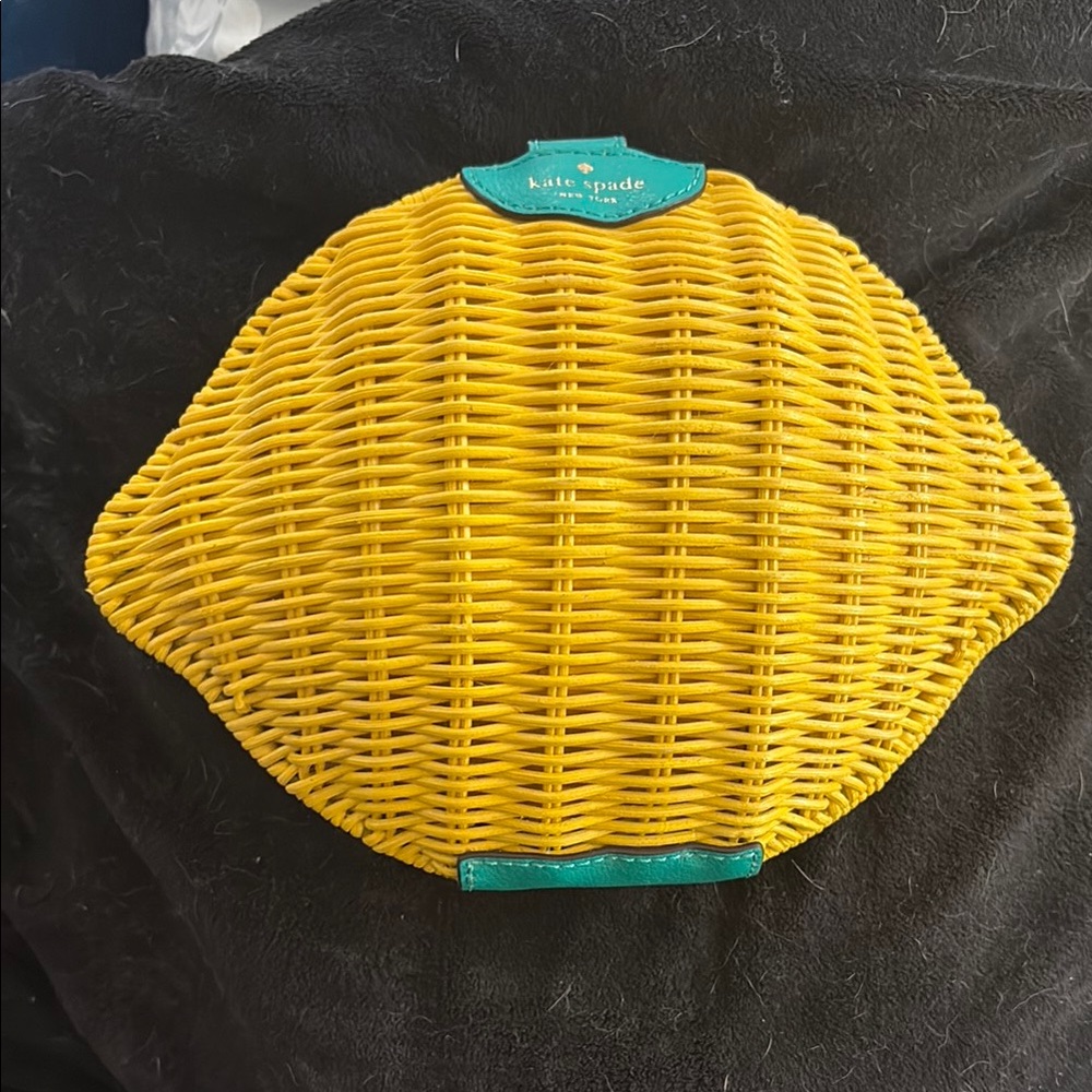 Kate Spade Yellow Wicker Lemon Bag
